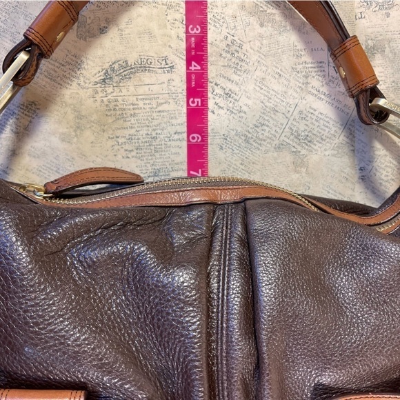 Michael Kors Rare Baguette vintage bag 2 tones of brown leather - Picture 12 of 13